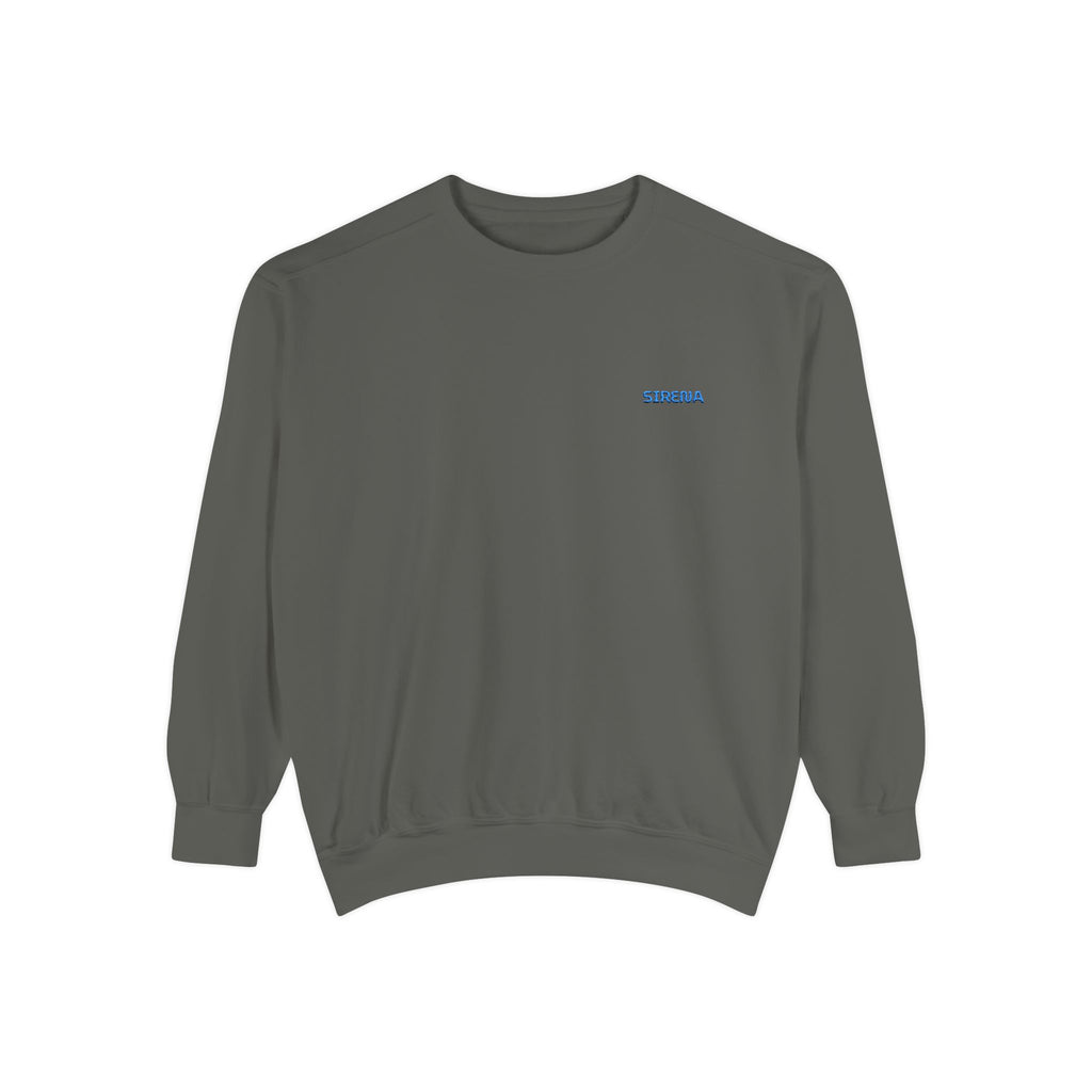'Sirena' Embroidered Logo Unisex Garment-Dyed Sweatshirt