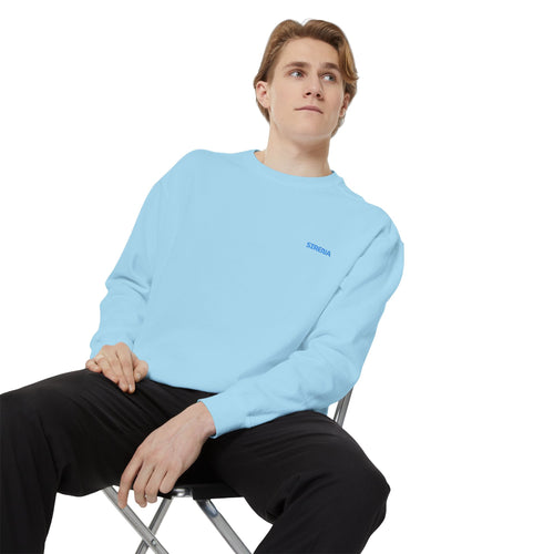 'Sirena' Embroidered Logo Unisex Garment-Dyed Sweatshirt
