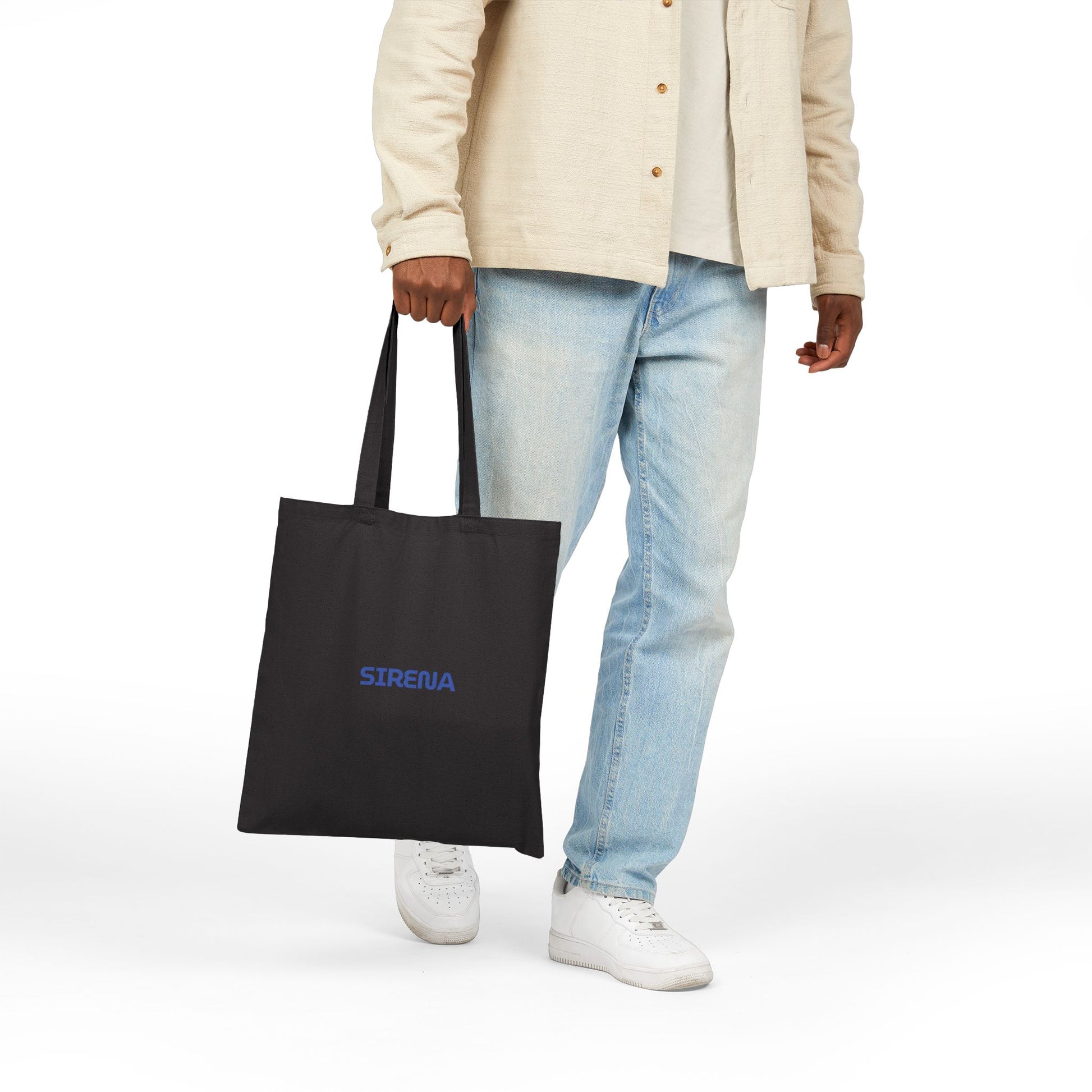 'Sirena' Logo Cotton Canvas Tote Bag