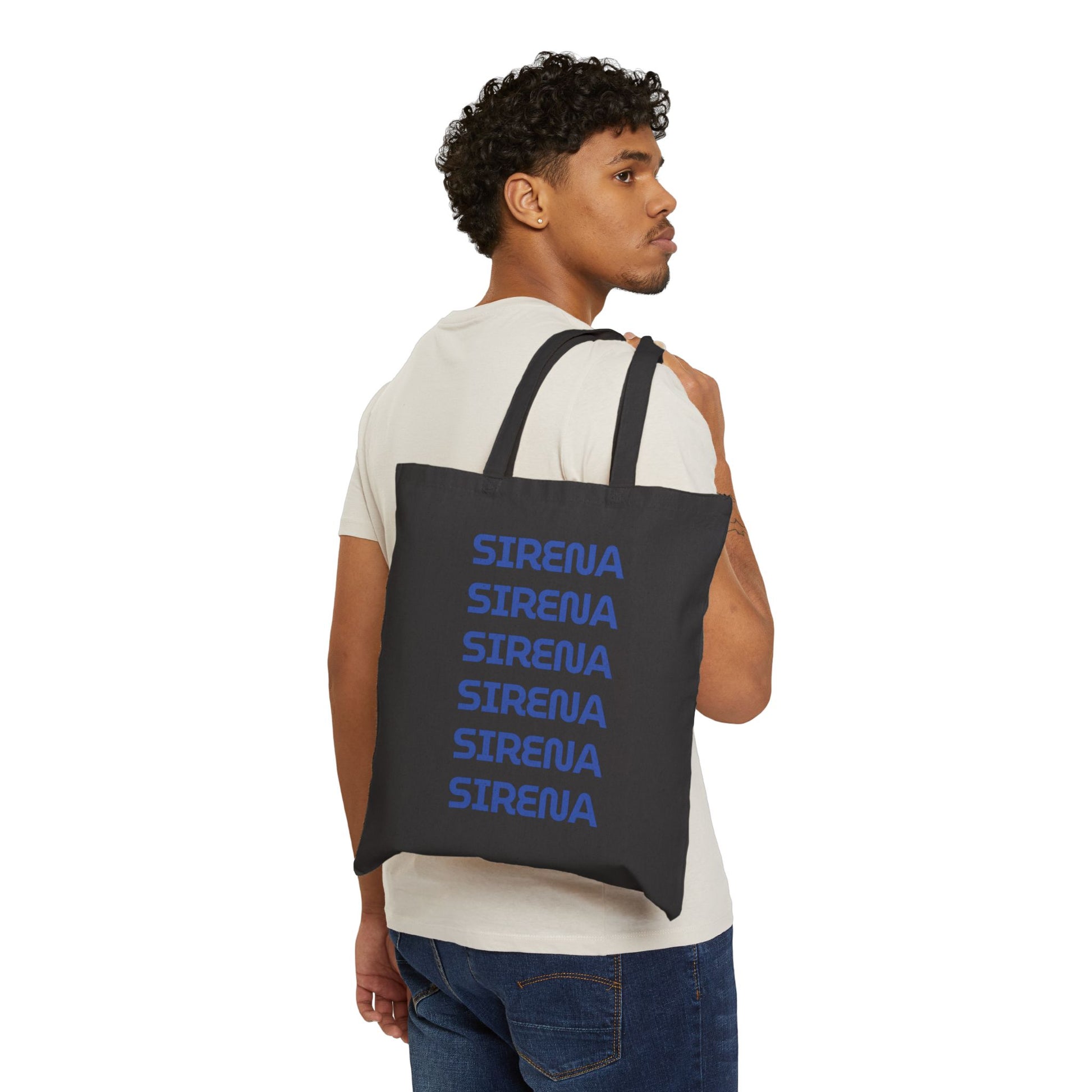 'Sirena' Multi-Logo Cotton Canvas Tote Bag