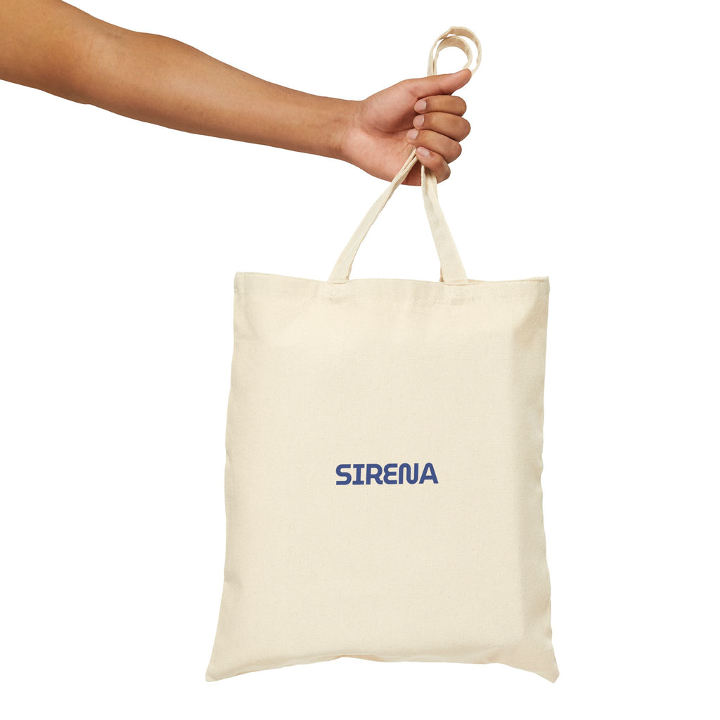 'Sirena' Logo Cotton Canvas Tote Bag