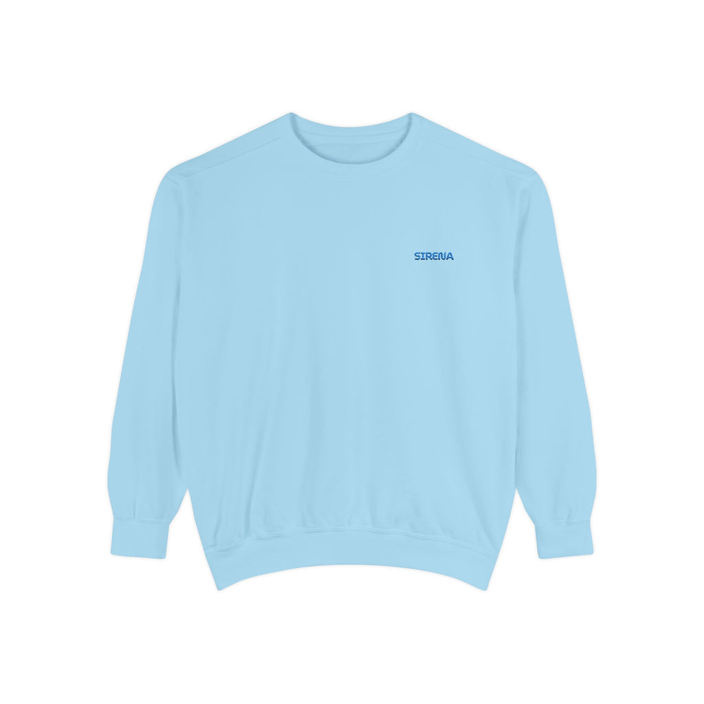 'Sirena' Embroidered Logo Unisex Garment-Dyed Sweatshirt