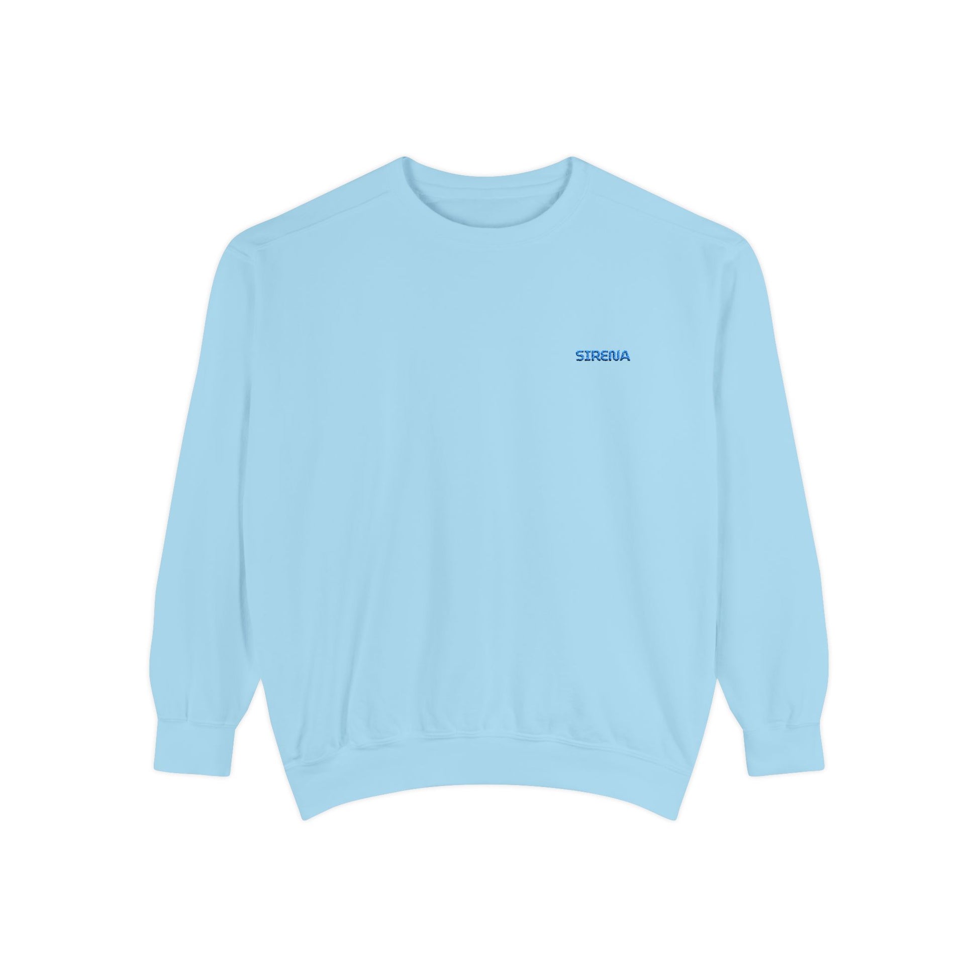 'Sirena' Embroidered Logo Unisex Garment-Dyed Sweatshirt