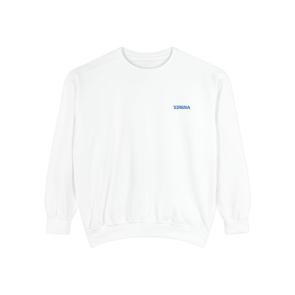 'Sirena' Embroidered Logo Unisex Garment-Dyed Sweatshirt