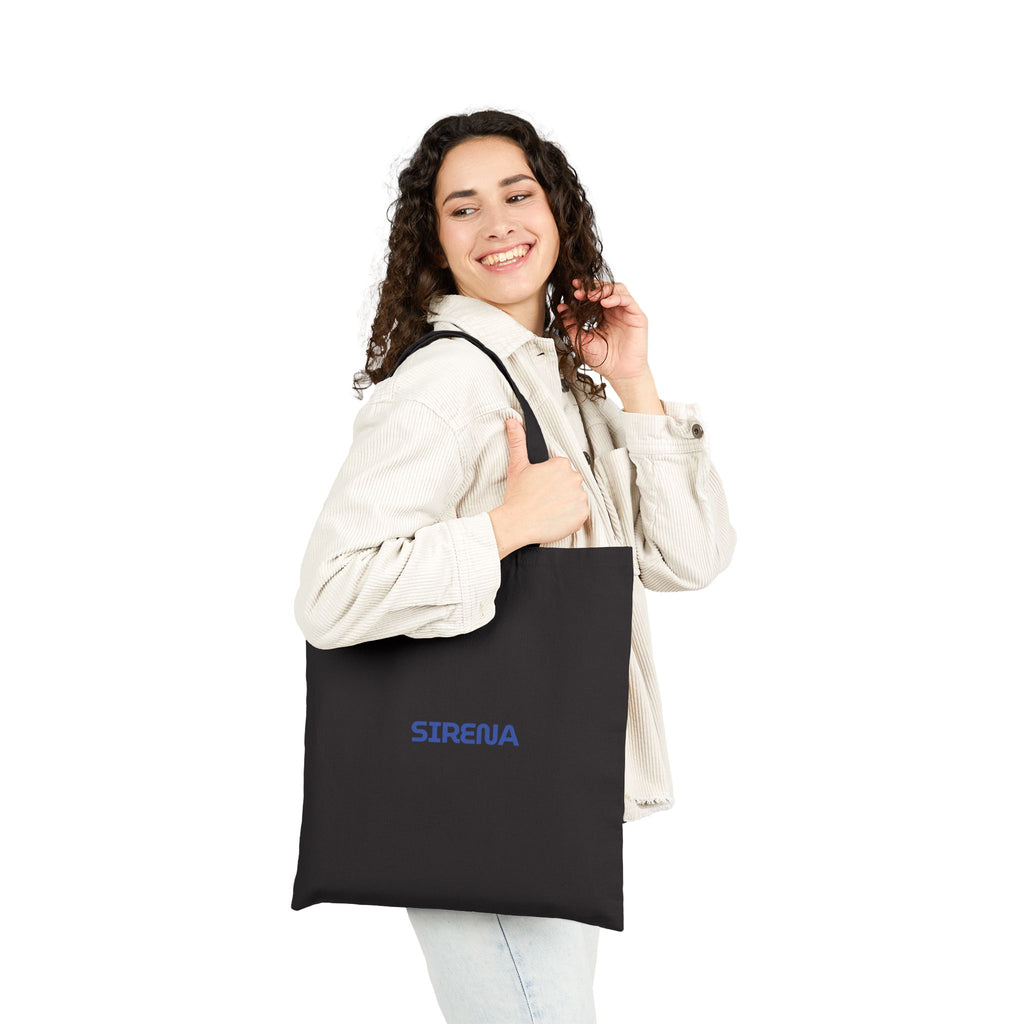 'Sirena' Logo Cotton Canvas Tote Bag