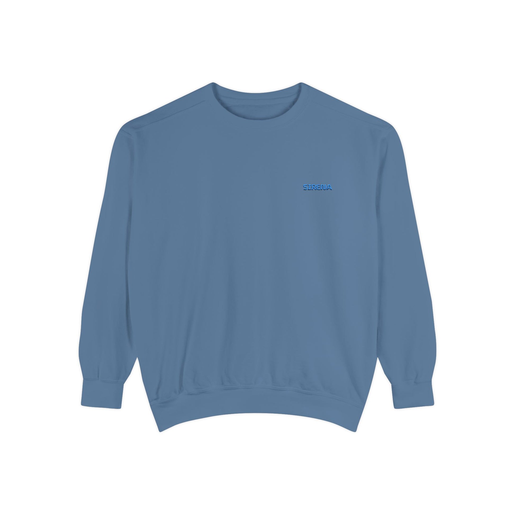 'Sirena' Embroidered Logo Unisex Garment-Dyed Sweatshirt