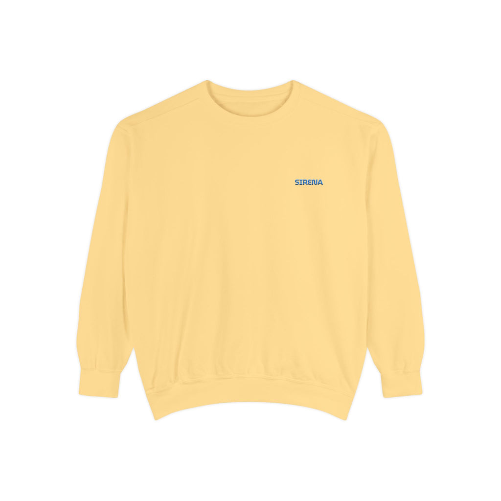 'Sirena' Embroidered Logo Unisex Garment-Dyed Sweatshirt