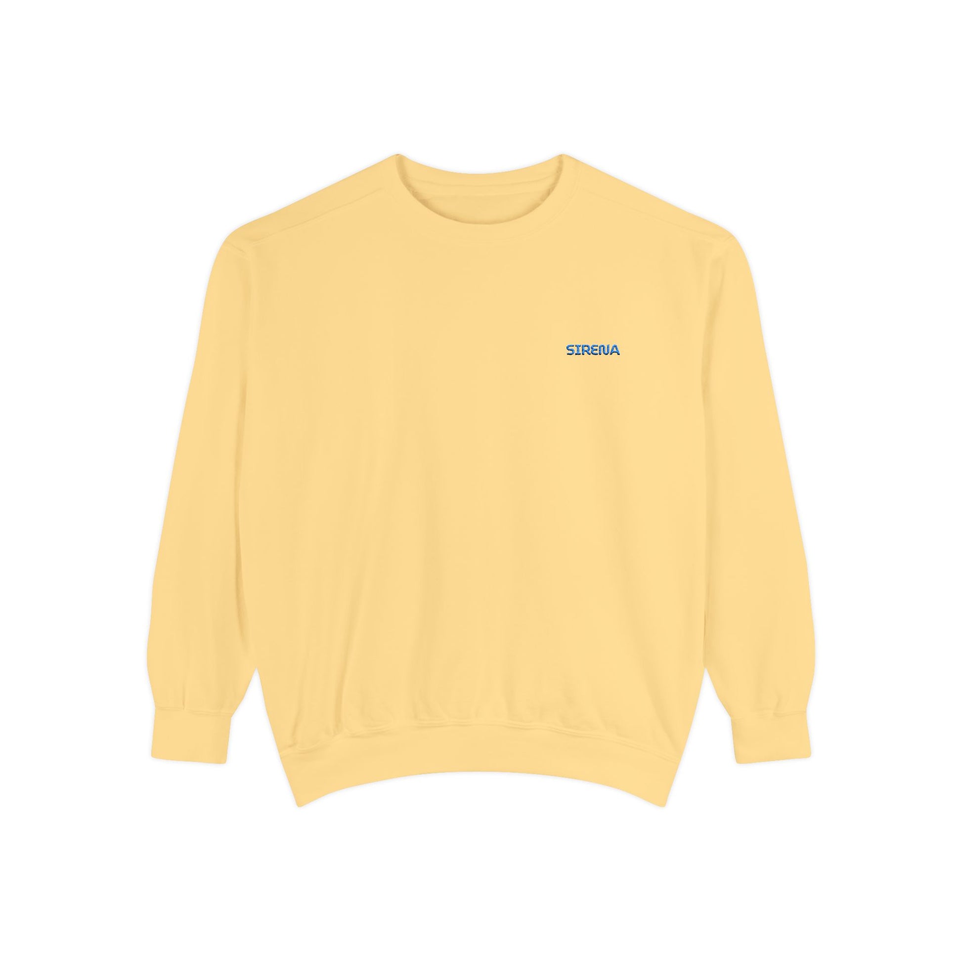 'Sirena' Embroidered Logo Unisex Garment-Dyed Sweatshirt