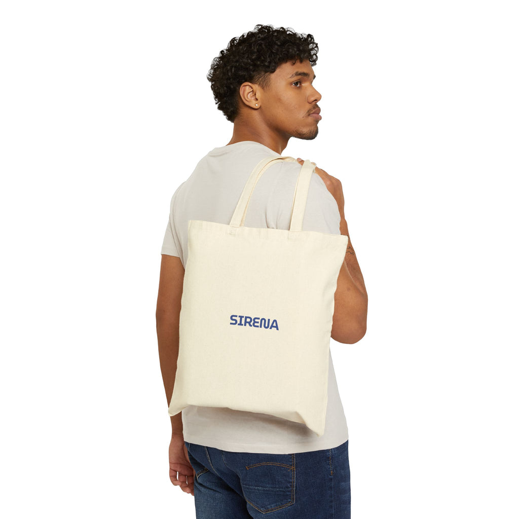 'Sirena' Logo Cotton Canvas Tote Bag
