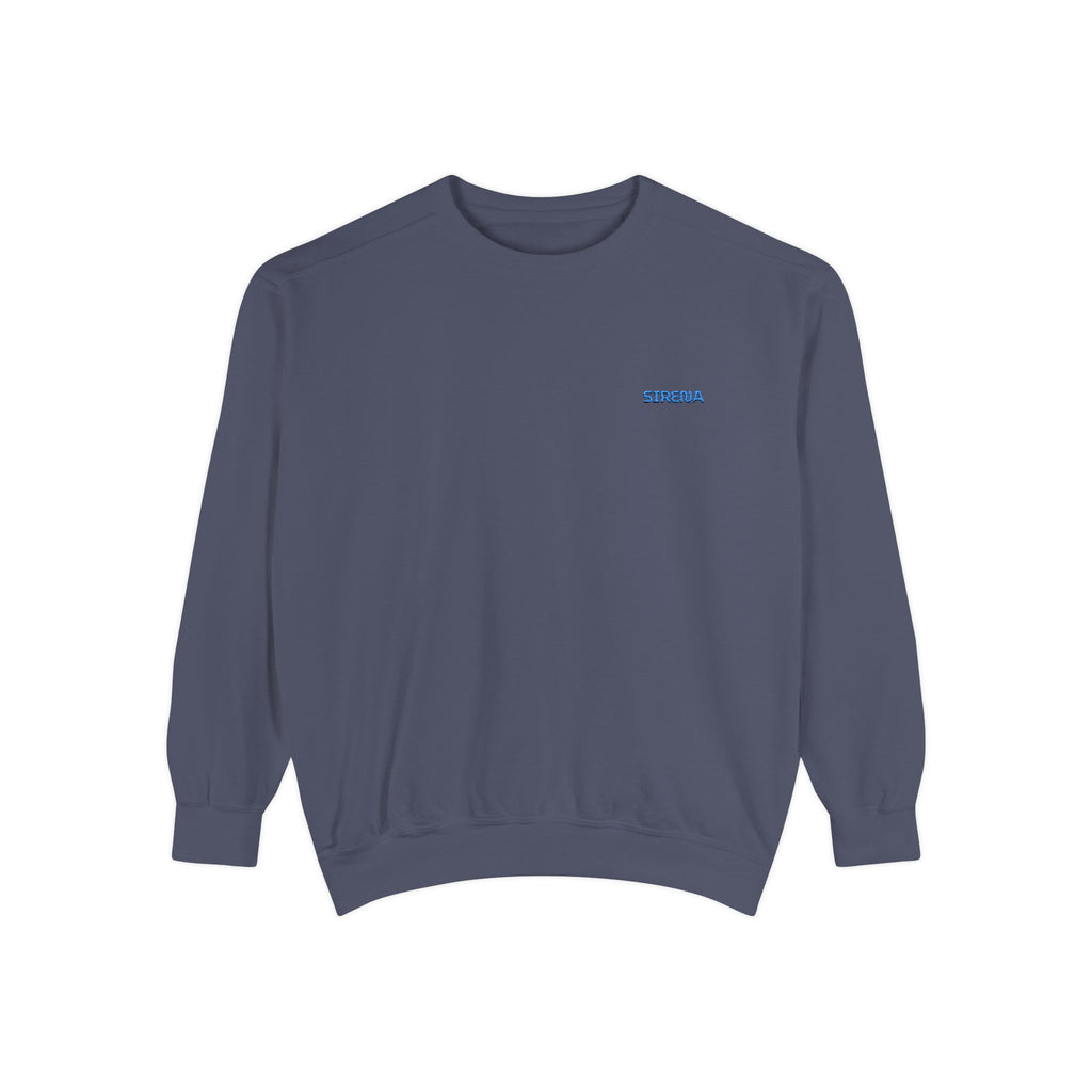 'Sirena' Embroidered Logo Unisex Garment-Dyed Sweatshirt