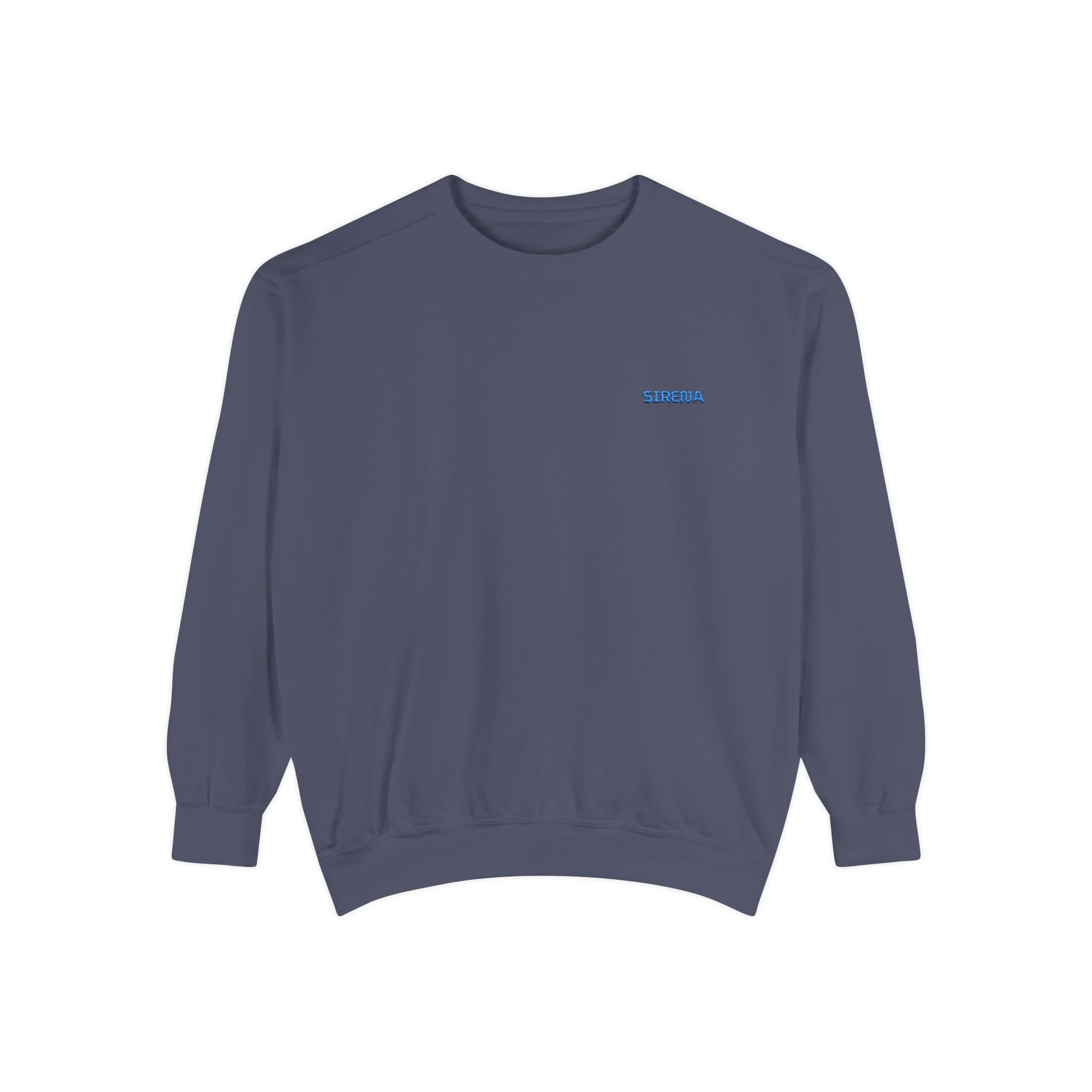 'Sirena' Embroidered Logo Unisex Garment-Dyed Sweatshirt