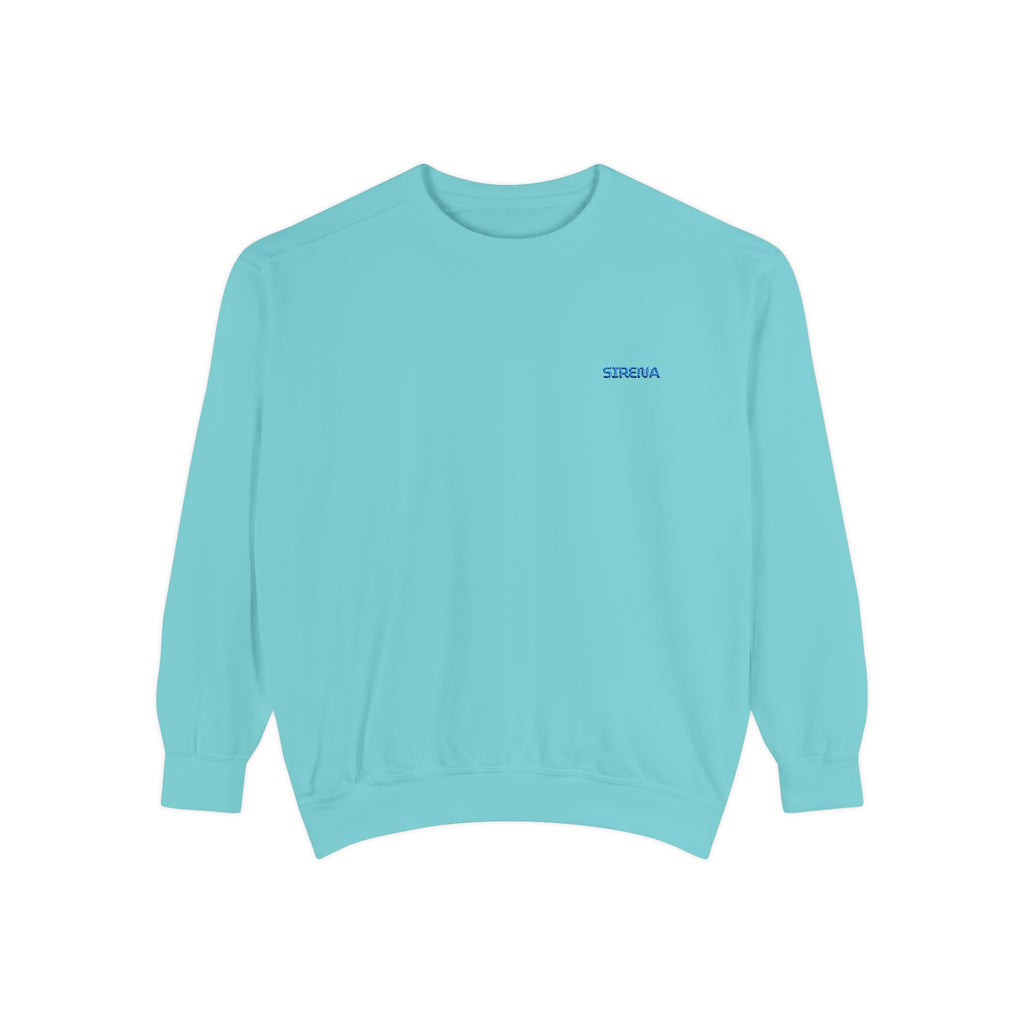 'Sirena' Embroidered Logo Unisex Garment-Dyed Sweatshirt