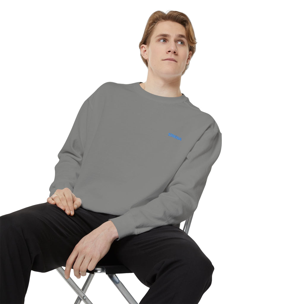 'Sirena' Embroidered Logo Unisex Garment-Dyed Sweatshirt